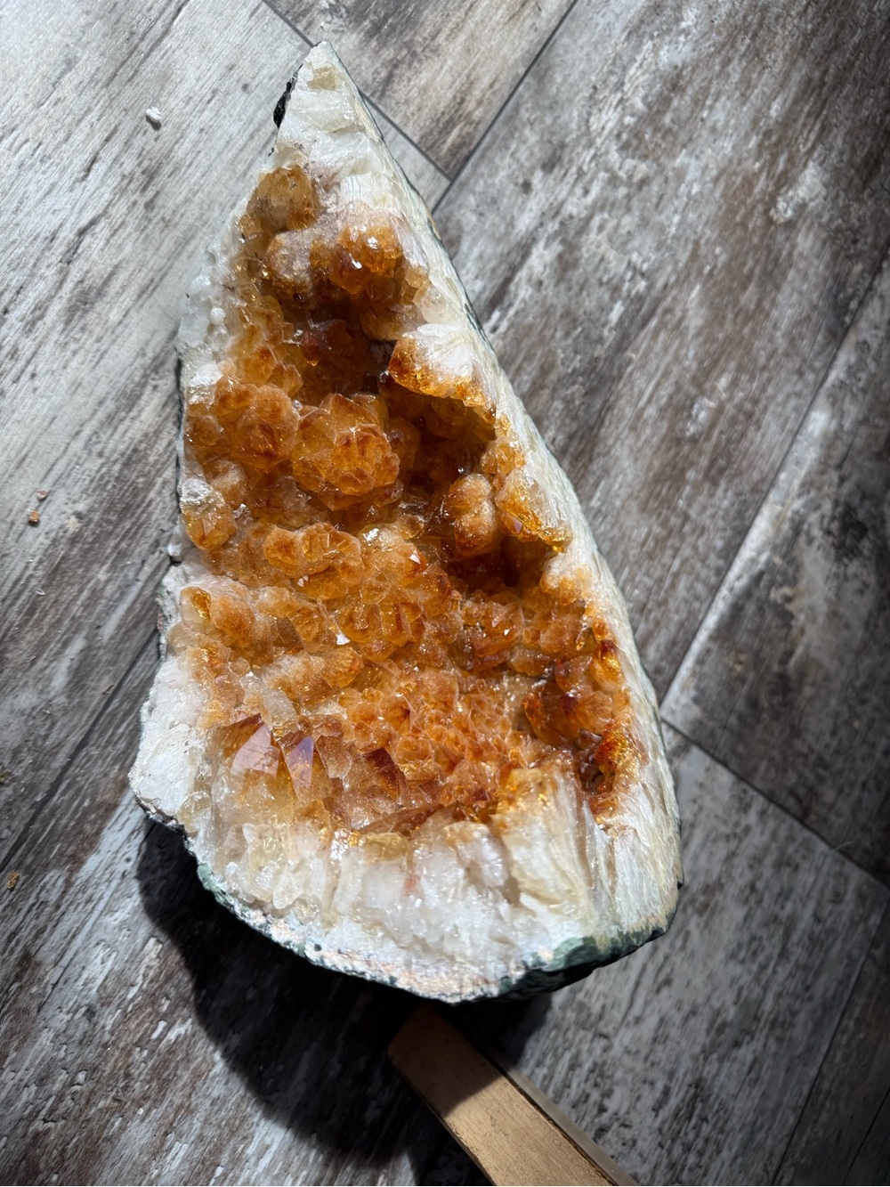 Large 8lb Citrine Crystal Cluster druzy Geode